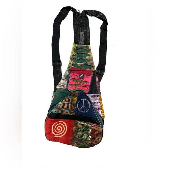 NWT.  Hippie Boho Patchwork Backpack.  01BL Cotton Patchwork Backpack: Bohemian Indian Laptop Bag - Etsy  main image 3